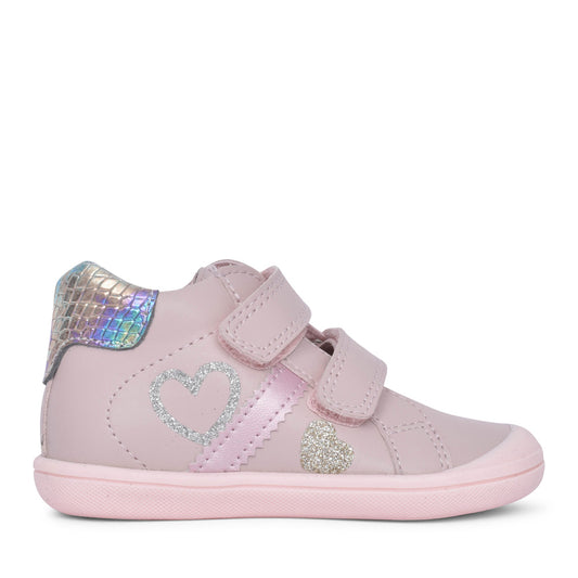 Girls 043975 Double Velcro Boot In Rose