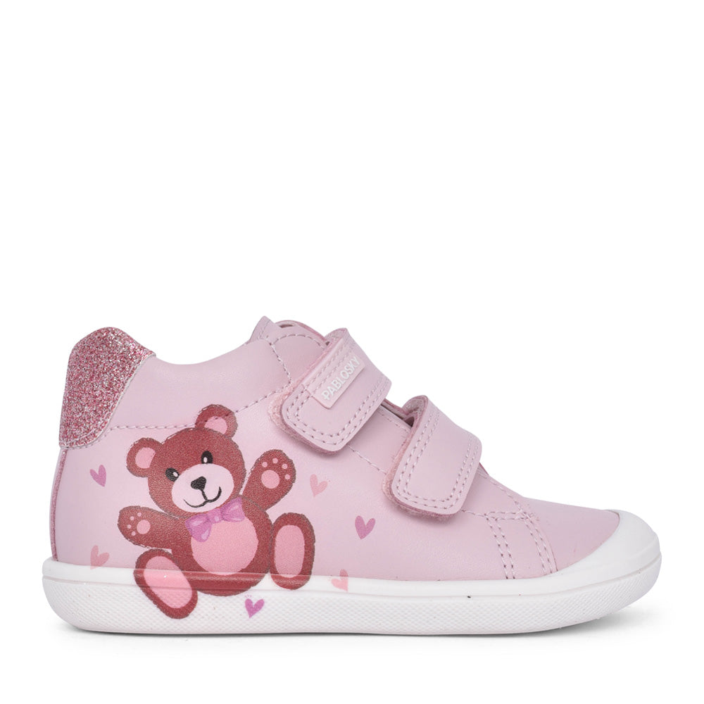 Girls 044575 Double Velcro Boot In Rose