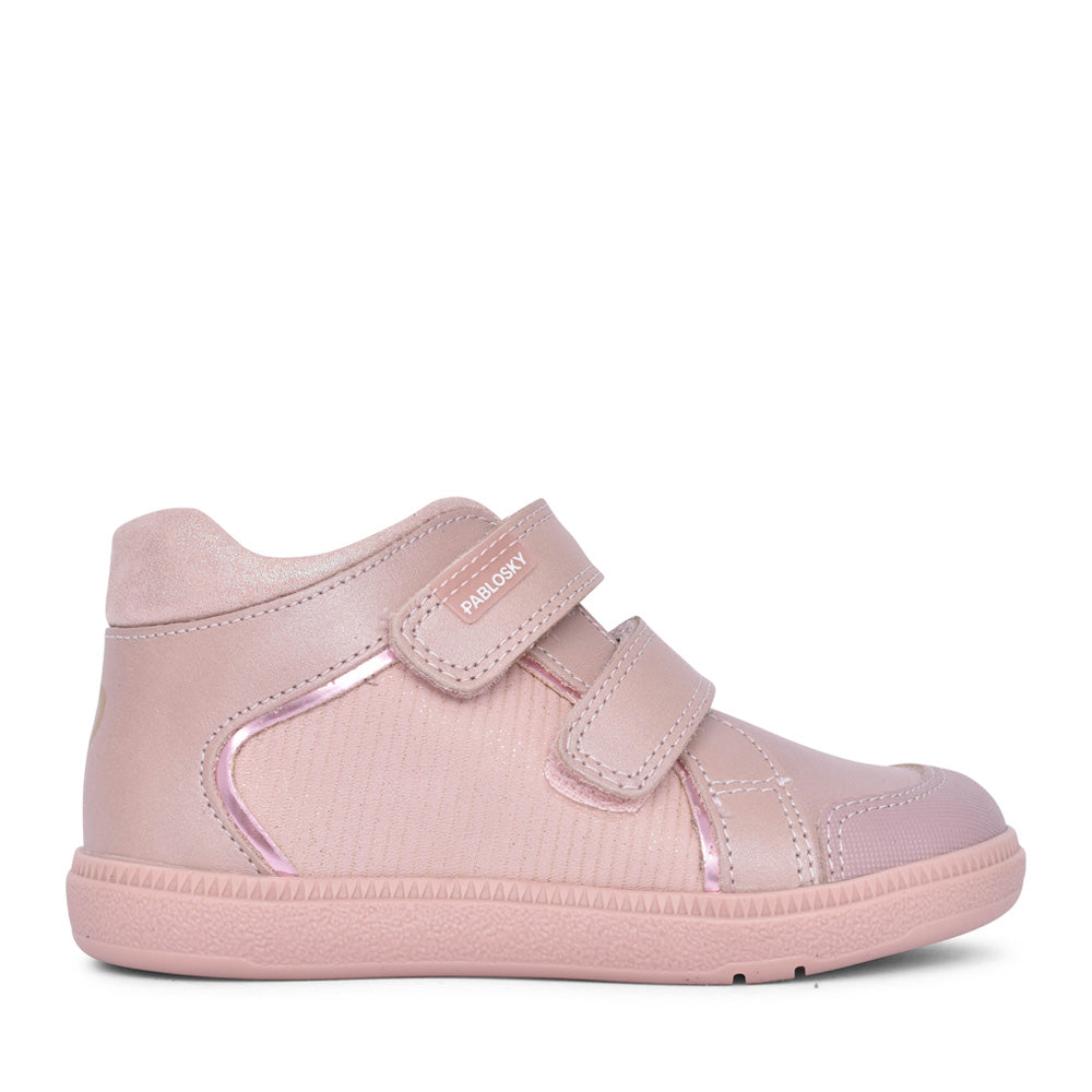 Girls 047470 Double Velcro Boot In Pink