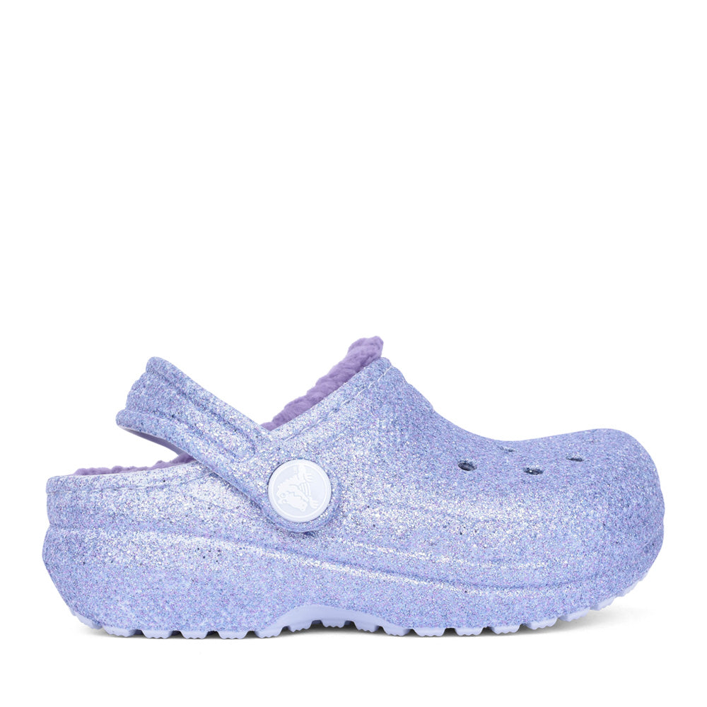 Girls 207462 Classic Lined Glitter Clog In Lilac