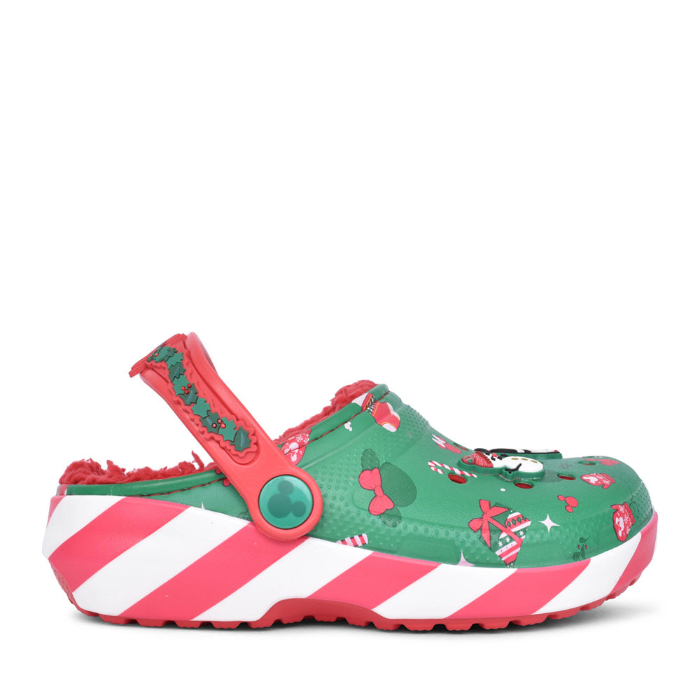 Unisex 210814 Mickey Xmas Lined Clog In Multi-colour