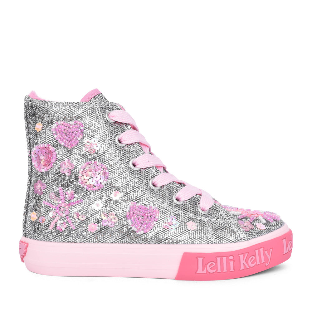 Girls Lk3861 Dafne Laced Ankle Boot In Silver