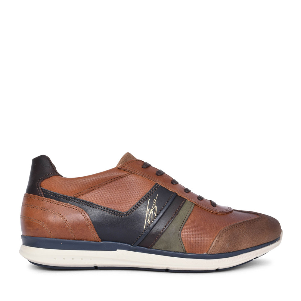 Mens Gallo Laced Trainer In Tan