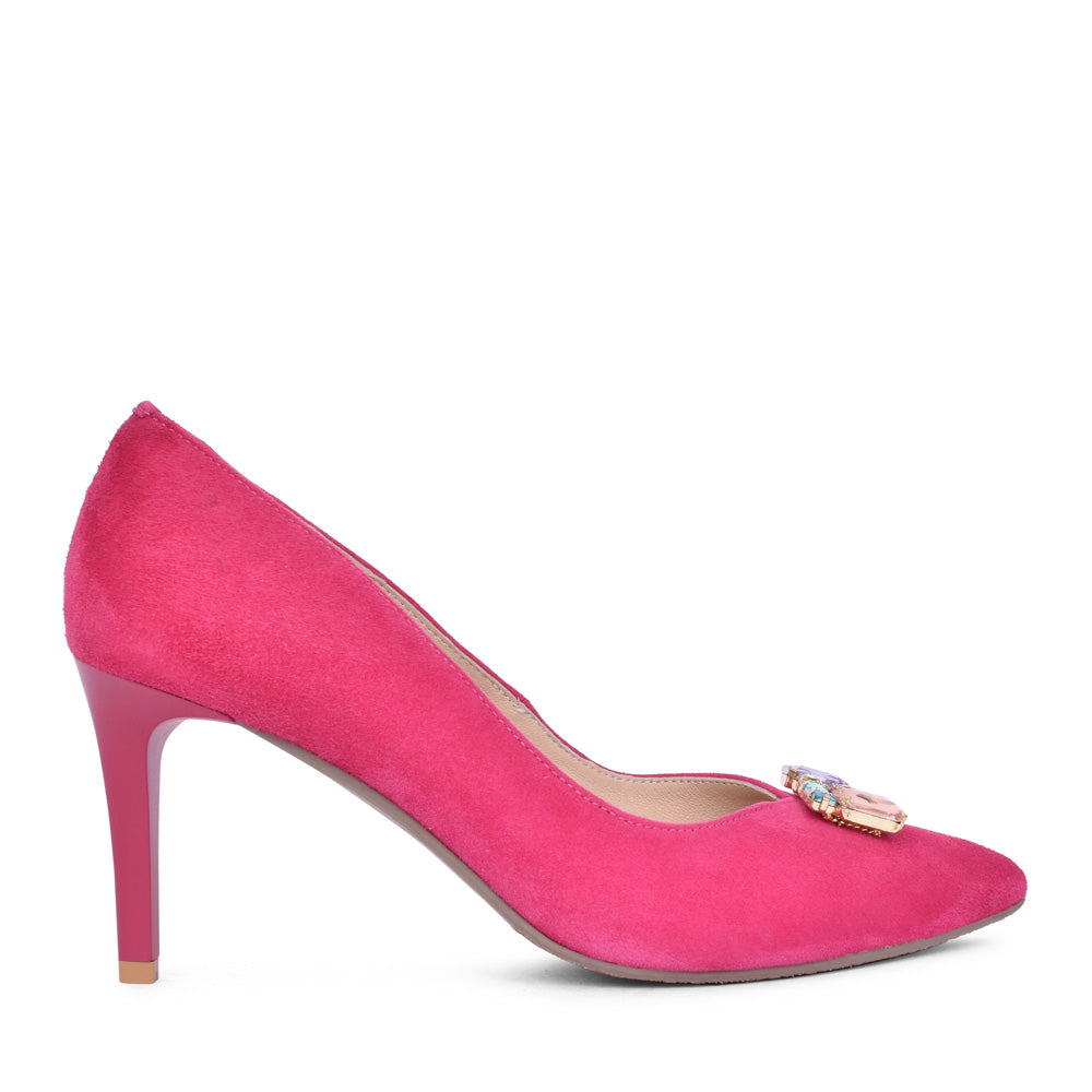 Ladies Z8362 High Heel Court Shoe In Fuchsia