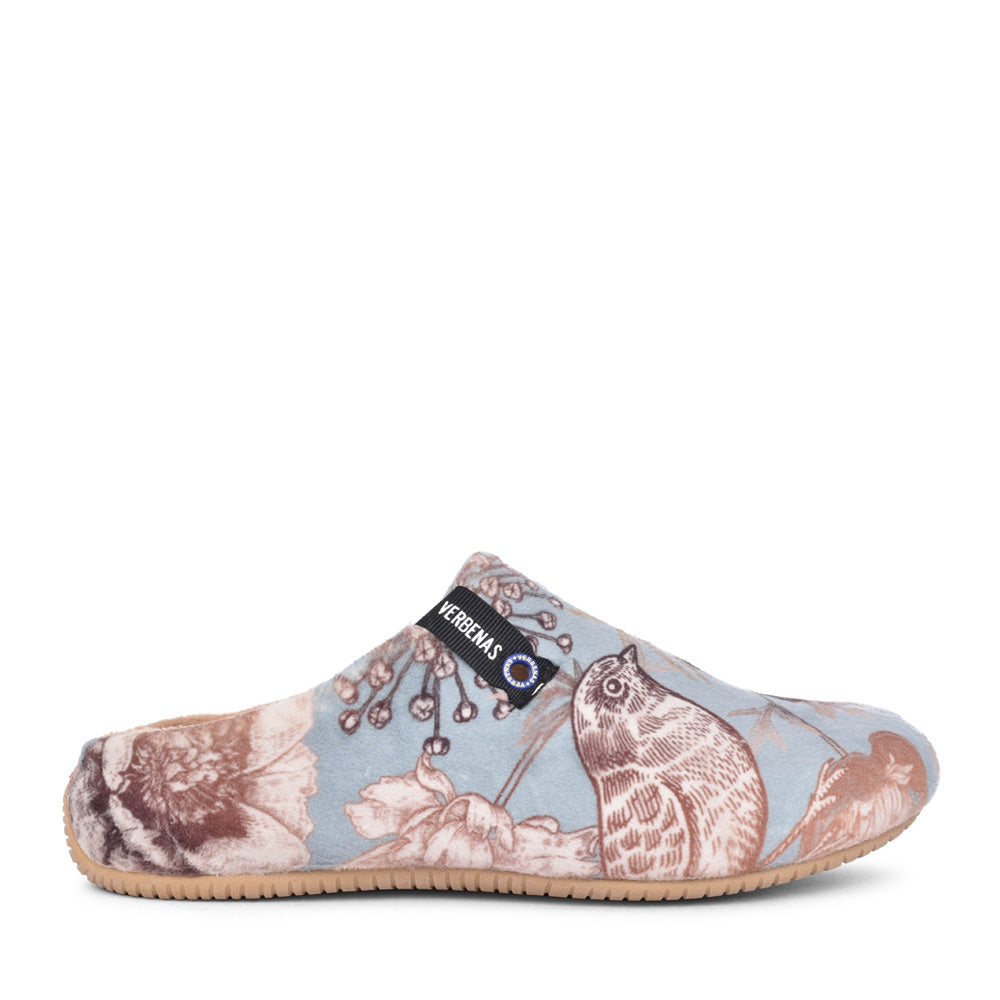 Ladies York Bloom Mule Slipper In Green