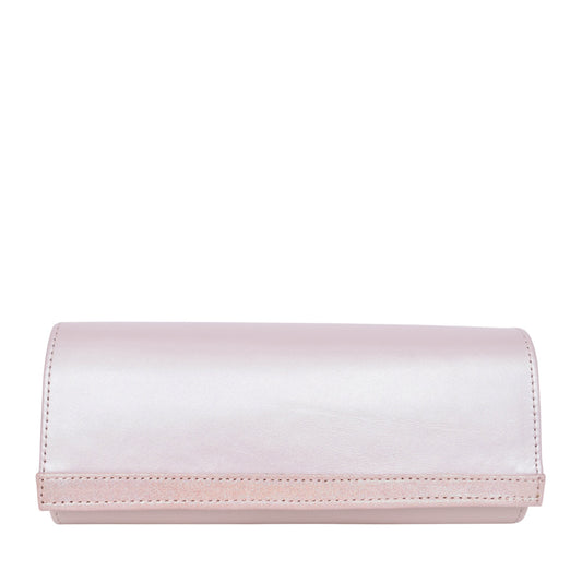 Ladies T11 S8256 Stripe Clutch Bag In Rose