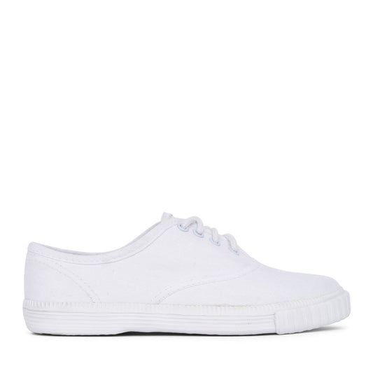 Girls R6301sr Canvas Plimsolls In White