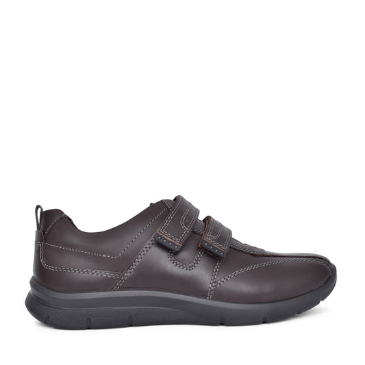 Mens Energise Velcro Shoe In Brown
