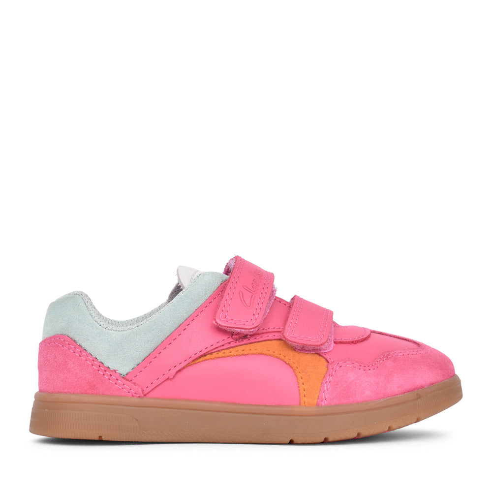Girls Disco Vibe K Hot Pink Velcro Shoe In Kids G Fit