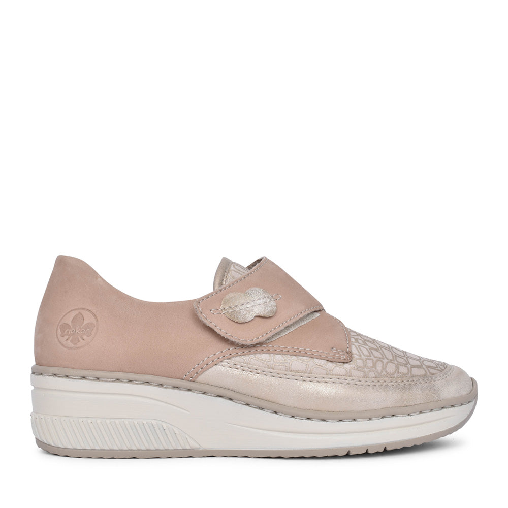 Ladies 487c0 Velcro Shoe In Beige