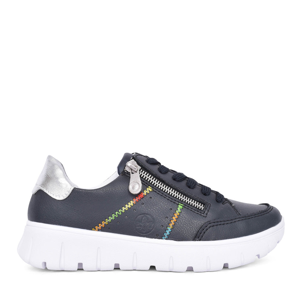 Ladies N1313 Laced Trainer In Navy