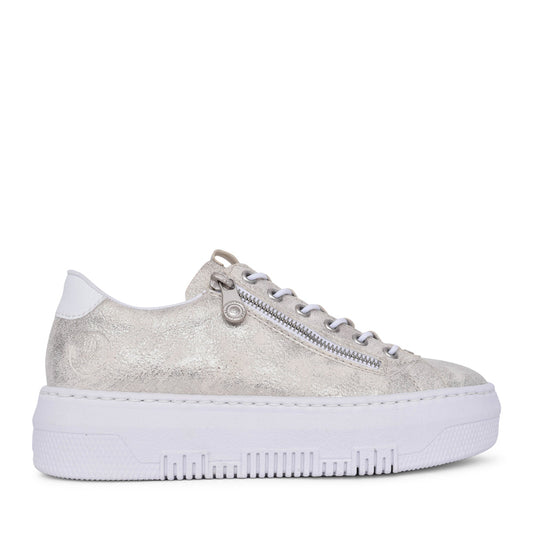 Ladies M1953 Laced Trainer In Beige