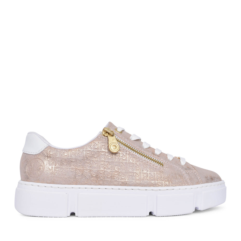 Ladies N5917 Laced Trainer In Rose Gold