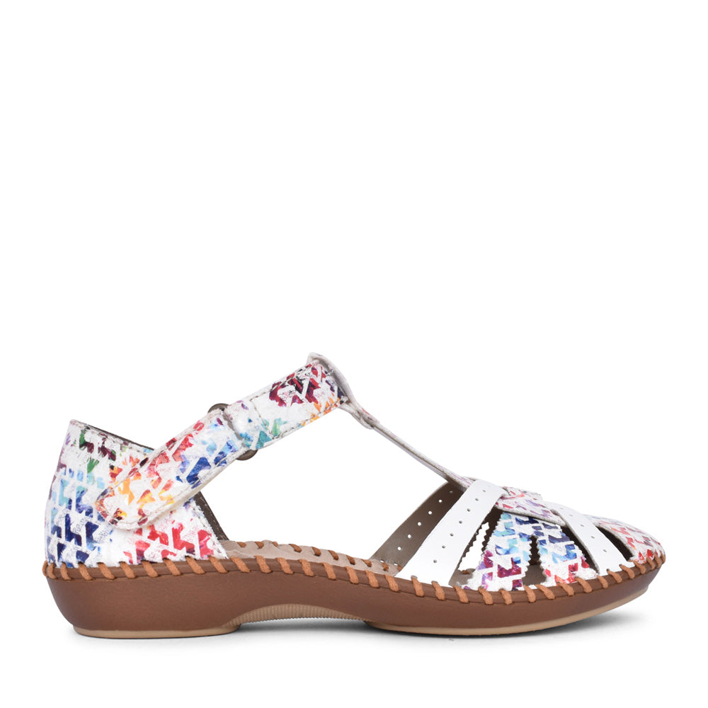 Ladies M1650 Cut Out Shoe In Multi-colour