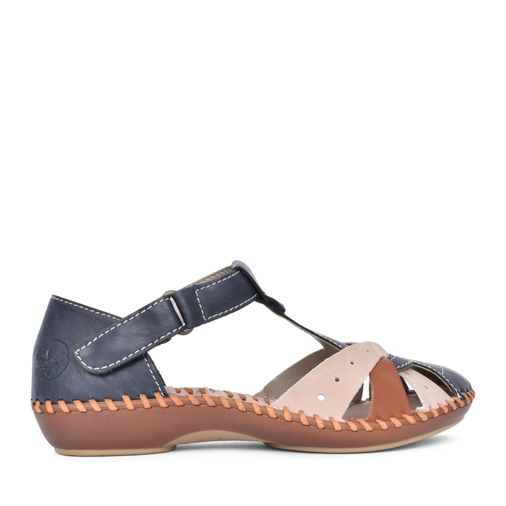 Ladies M1655 Cut-out Shoe In Navy Combi