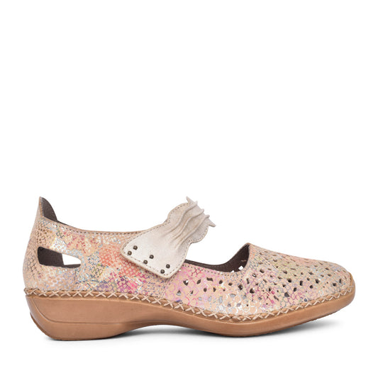 Ladies 41399 Velcro Shoe In Multi-colour