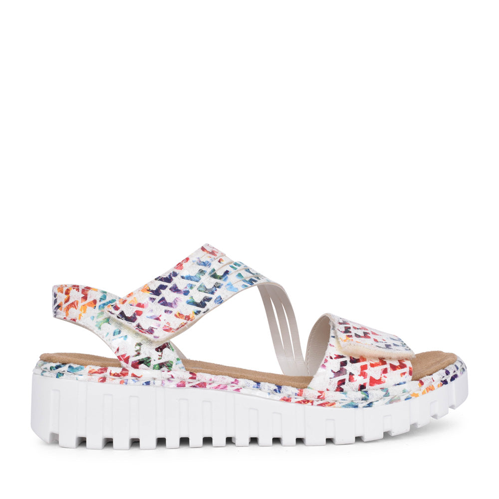 Ladies V1364 Velcro Sandal In Multi-colour