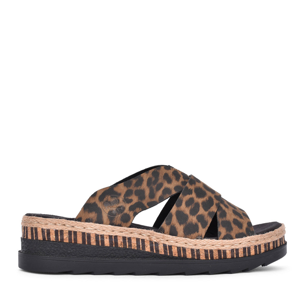 Ladies V7989 Mule In Leopard
