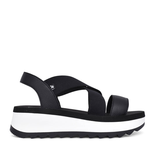 Ladies W3053 Strap Sandal In Black