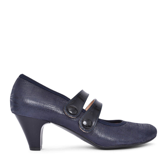 Ladies 5536 G-fit Mary Jane Court Shoe In Navy