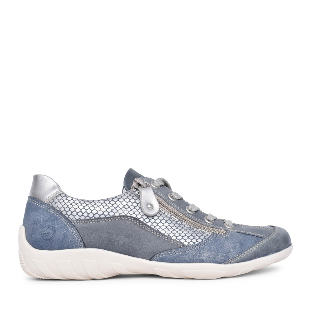 Ladies R3410 Laced Trainer In Blue