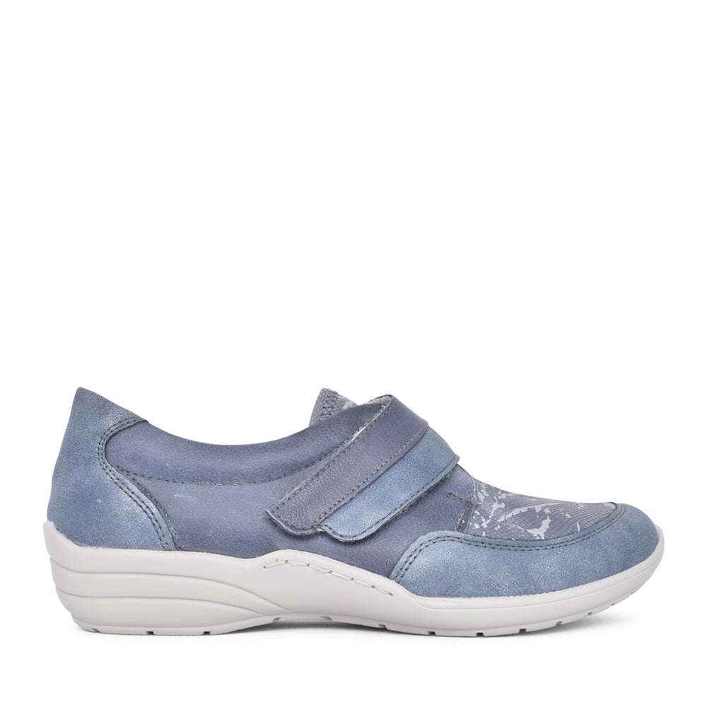 Ladies R7600 Velcro Shoe In Light Blue