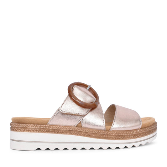 Ladies D0q51 Mule In Metallic