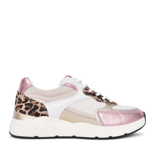 Ladies 1-23745 Laced Trainer In Pink Multi