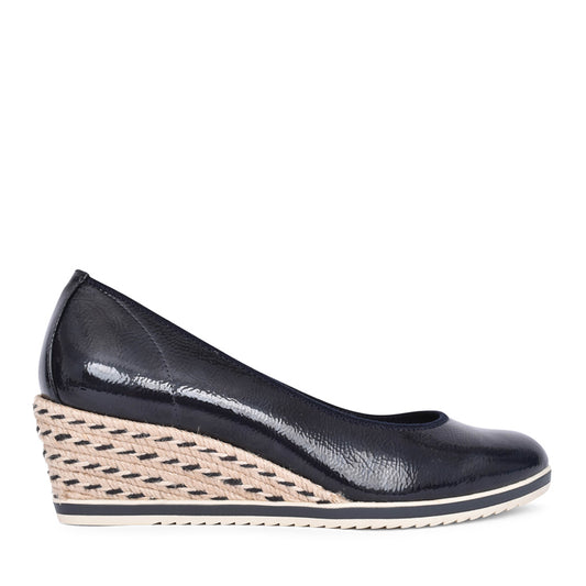Ladies 1-22305 Wedge Shoe In Navy