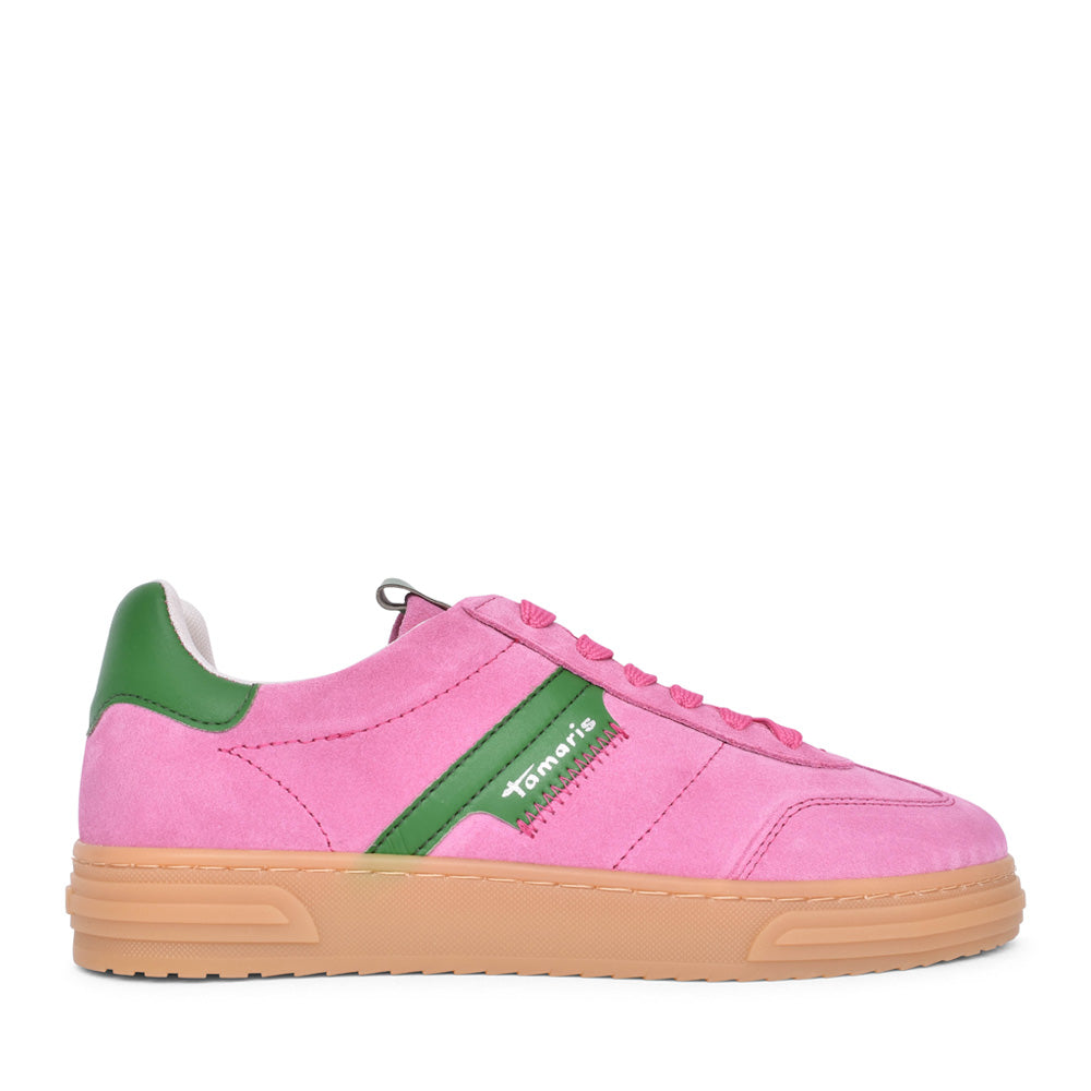 Ladies 1-23788 Laced Trainer In Rose