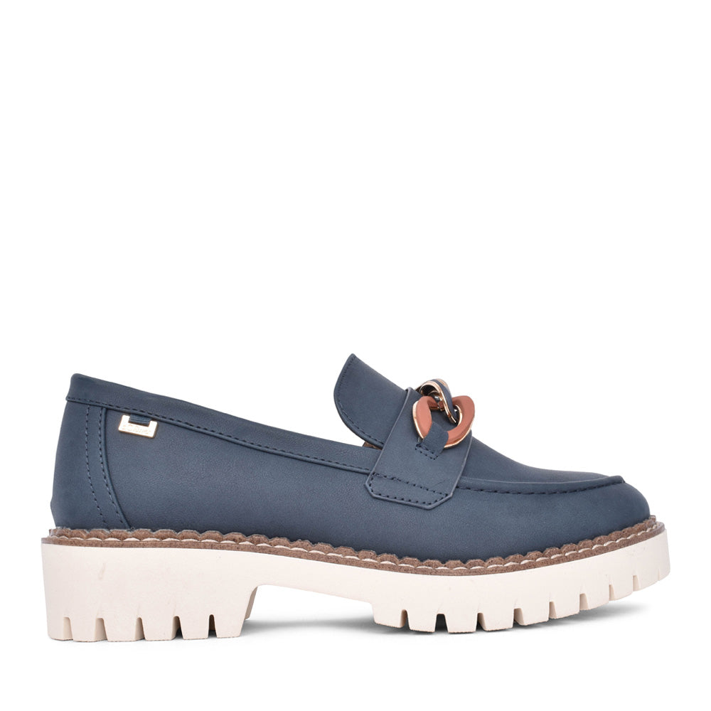 Ladies 5-24730 Loafer In Navy