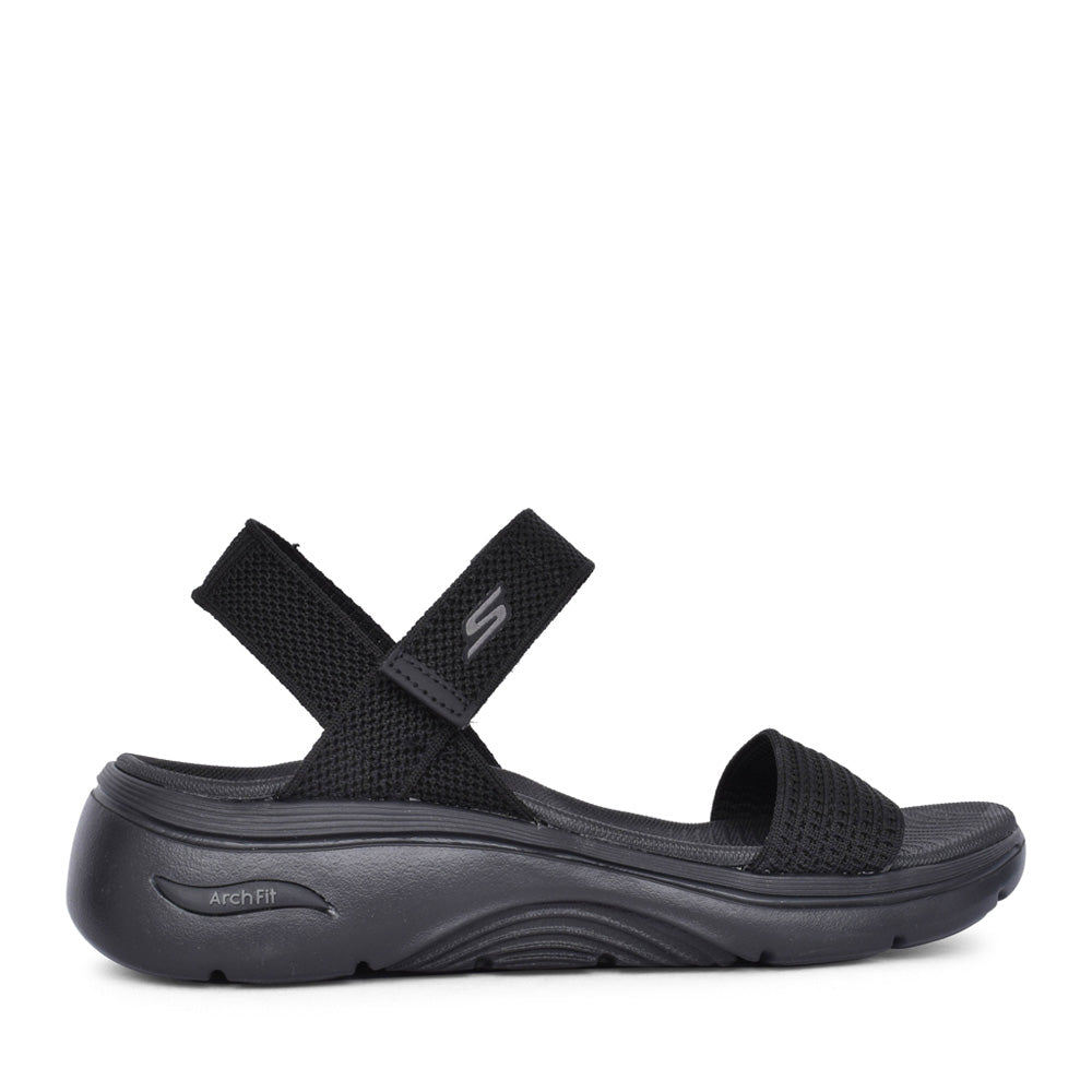 Ladies 140874 Go Walk Arch Fit Sandal In Black