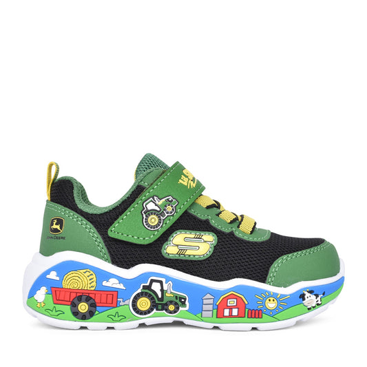 Boys 407065n John Deere Play Scene Barn Squad Trainer In Green