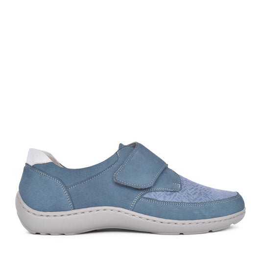 Ladies 496h31 Henni H-fit Velcro Shoe In Denim
