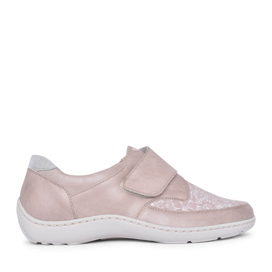 Ladies 496h31 Henni H-fit Velcro Shoe In Apricot