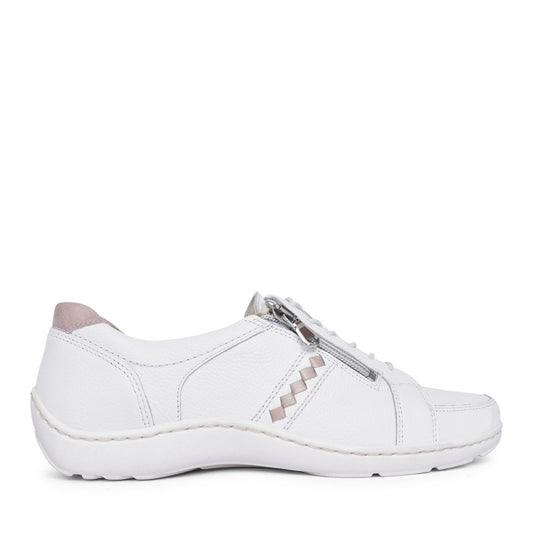 Ladies 496054 White Henni H-fit Trainer In White