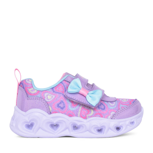 Girls 303258n Heart Lights Boogie Land Trainer In Lavender