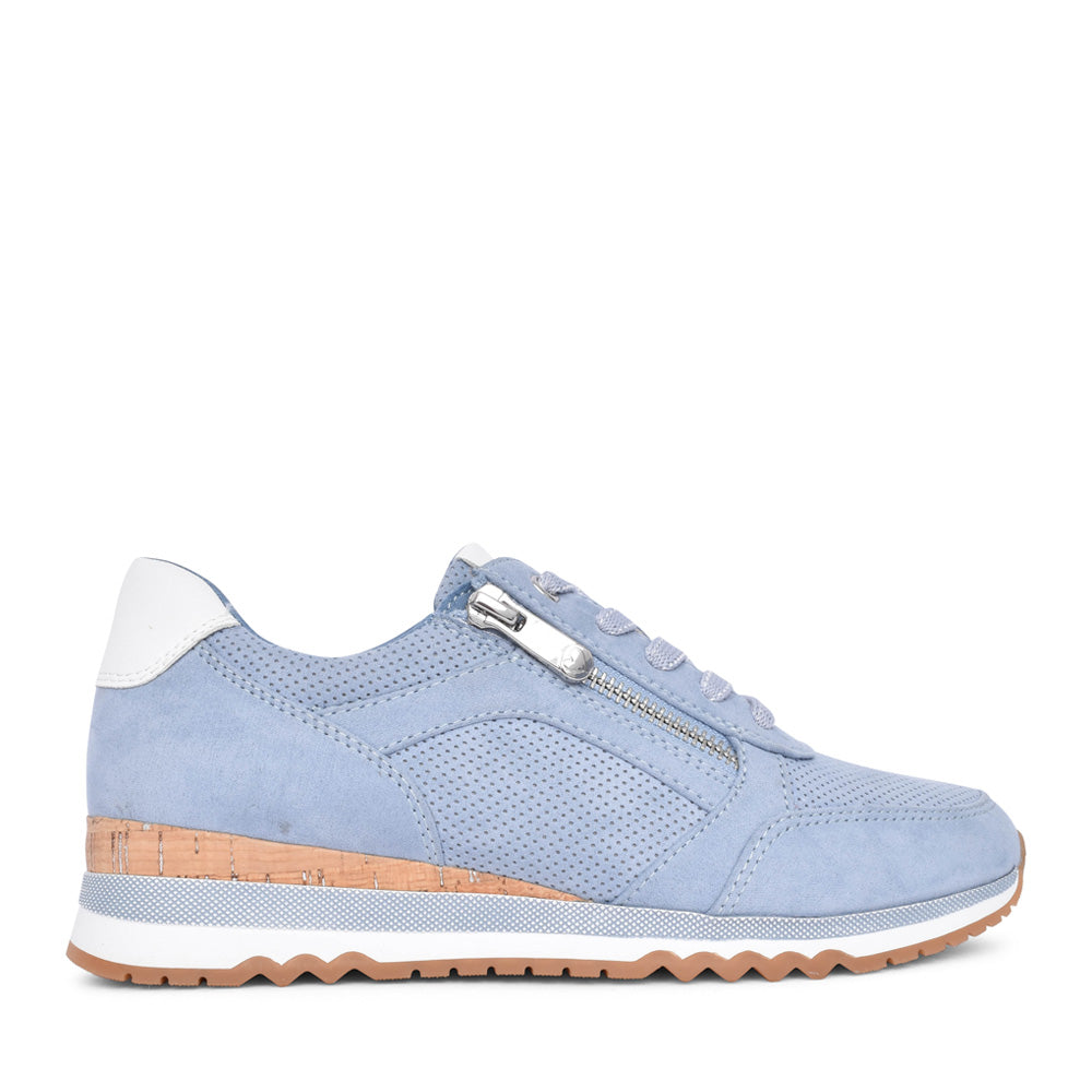 Ladies 2-23781 Laced Trainer In Blue