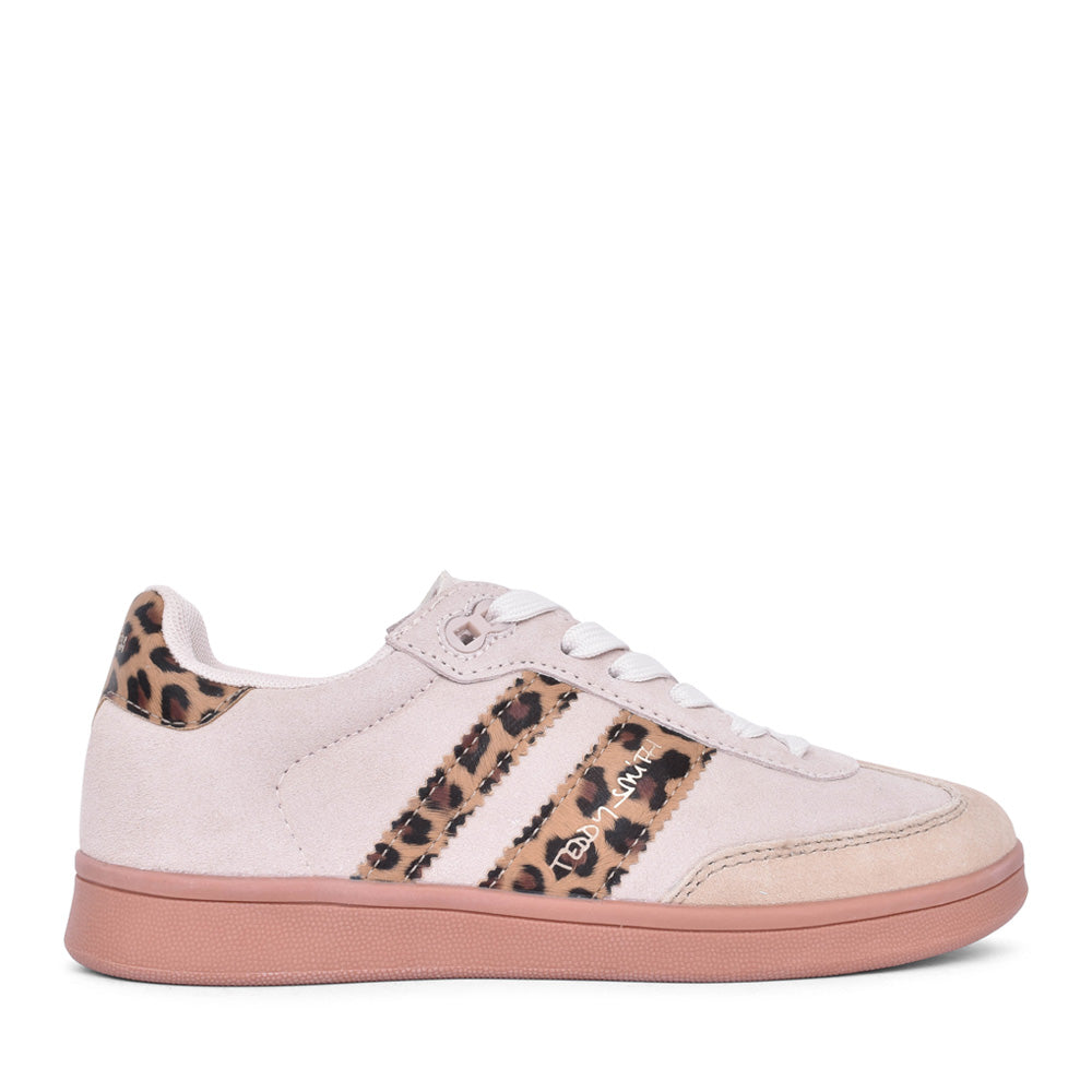 Ladies 120007 Laced Trainer In Leopard