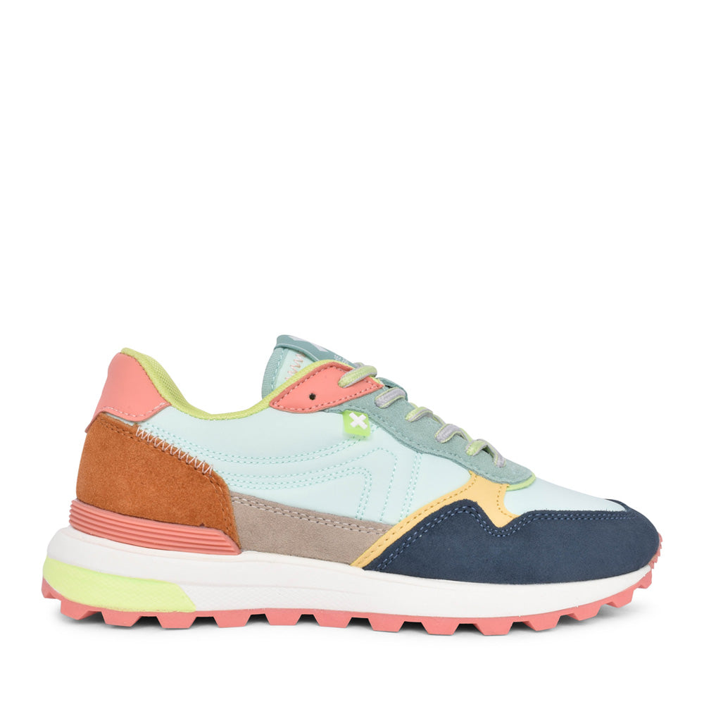 Ladies 143663 Laced Trainer In Aqua