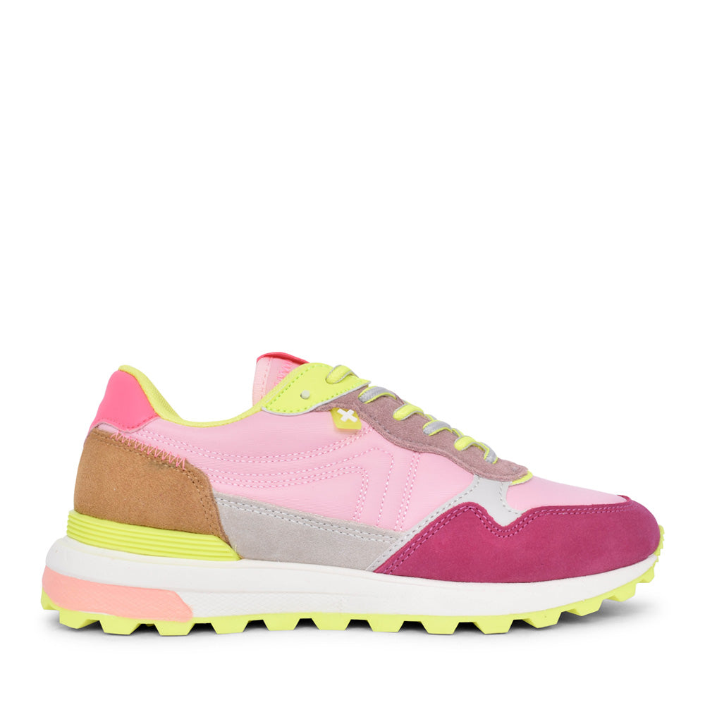 Ladies 143663 Laced Trainer In Pink Multi
