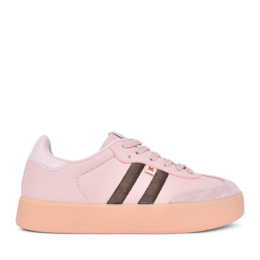 Ladies 144050 Laced Trainer In Pink