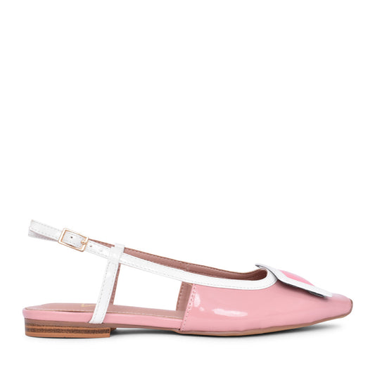 Ladies Step It Up Low Heel Sling Back Shoe In Light Pink
