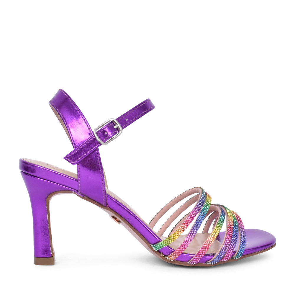 Ladies Sleepless Night Medium Heel Sandal In Multi-colour
