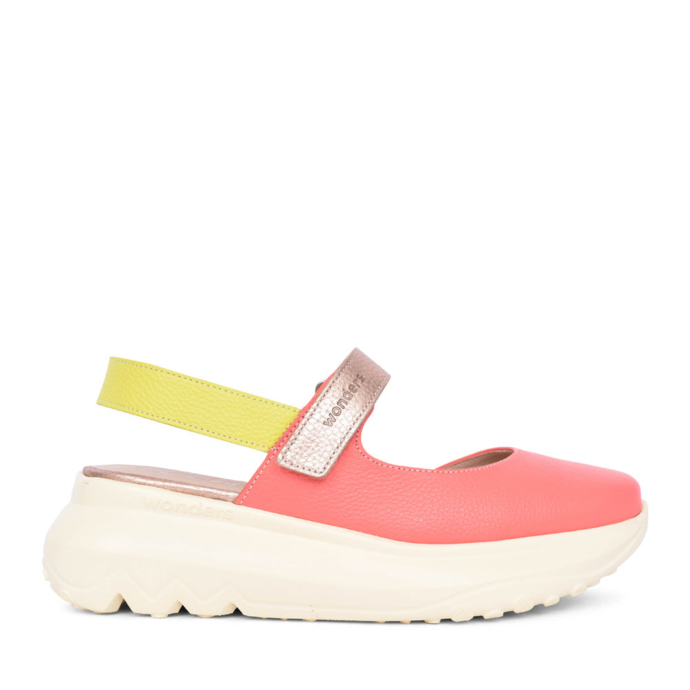 Ladies A-4004 Sling Back Shoe In Coral