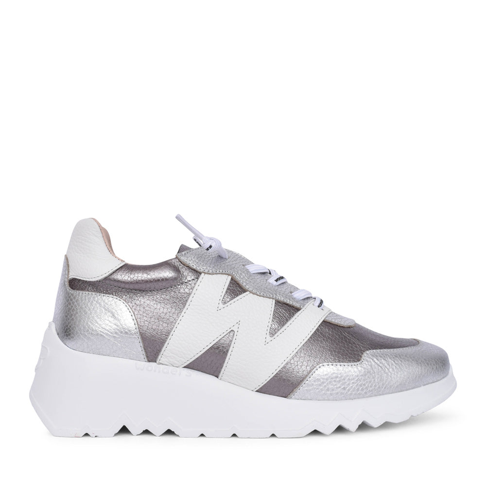 Ladies E-6760 Platform Trainer In Silver