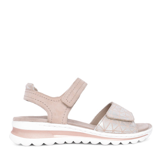 Ladies 12-47207 Tampa-s Velcro Sandal In Sand