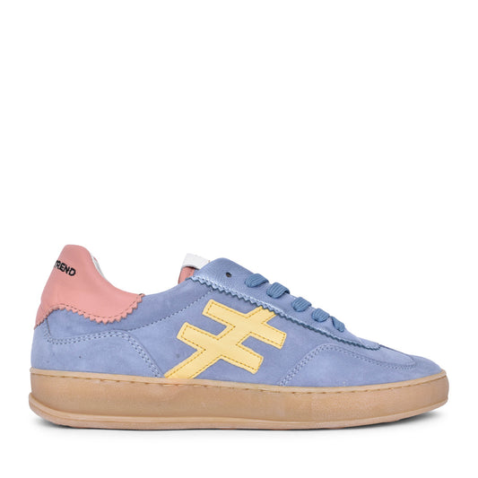Ladies A032 Laced Trainer In Denim