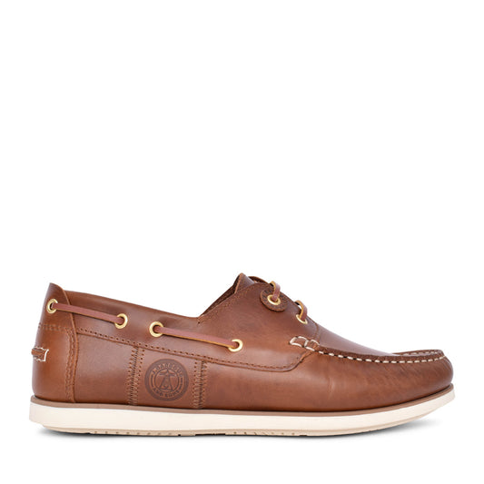 Mens Wake Boat Shoe In Cognac