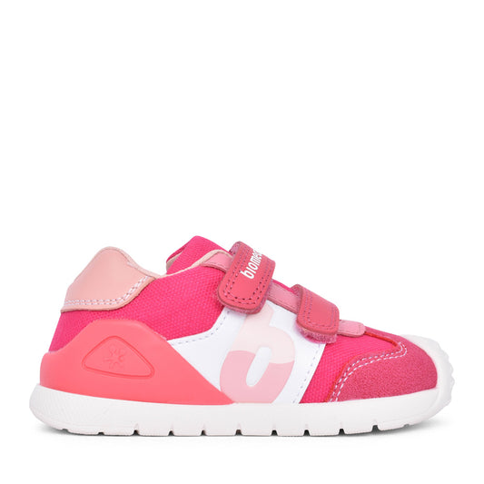 Girls 252119 Double Velcro Shoe In Fuchsia